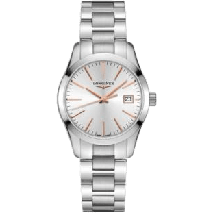 Conquest Classic Quartz 34 Stainless Steel / Blue