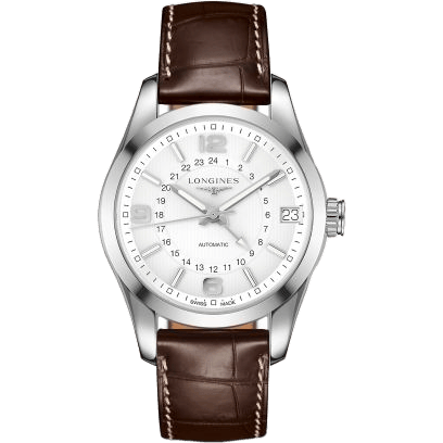 Conquest Classic 42 GMT Stainless Steel / Silver