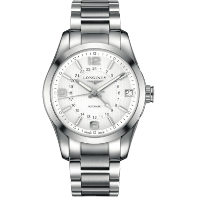 Conquest Classic 42 GMT Stainless Steel / Silver / Bracelet
