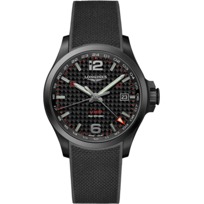 Conquest V.H.P. GMT 43 PVD / Carbon / Rubber