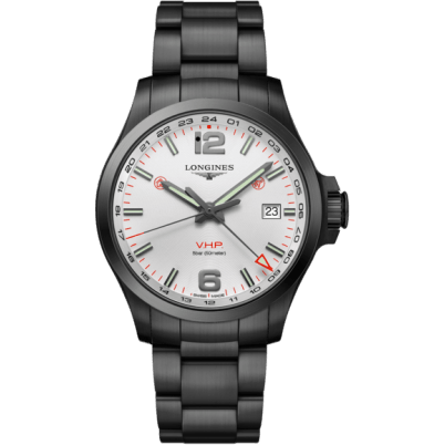 Conquest V.H.P. GMT 43 PVD / Silver / Bracelet