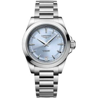 Conquest 34 Stainless Steel / Ice Blue / Bracelet