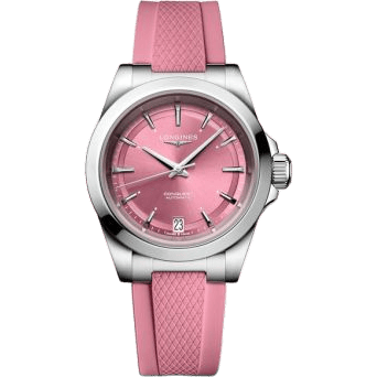 Conquest 34 Stainless Steel / Pink / Rubber