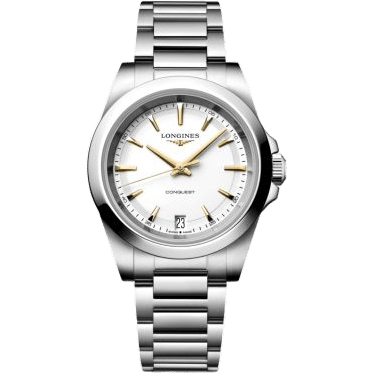 Longines Conquest Quartz 34 Stainless Steel / White / Bracelet L3.460.4.12.6