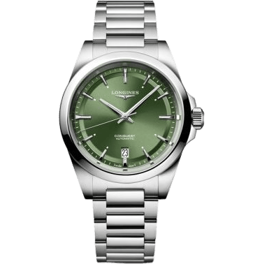 Conquest 38 Stainless Steel / Green / Bracelet