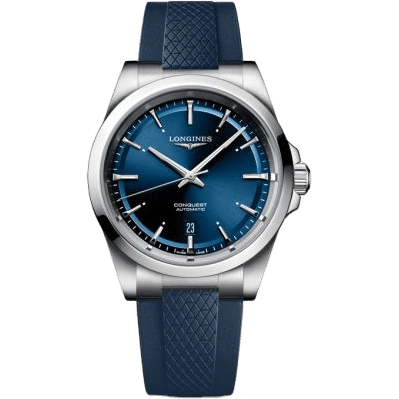 Conquest 41 Stainless Steel / Blue / Rubber