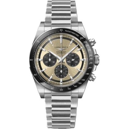 Longines Conquest Chronograph 42 Stainless Steel / Brown / Bracelet L3.835.4.32.6