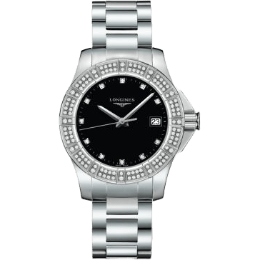 Conquest 35 Quartz Stainless Steel Diamond Bezel