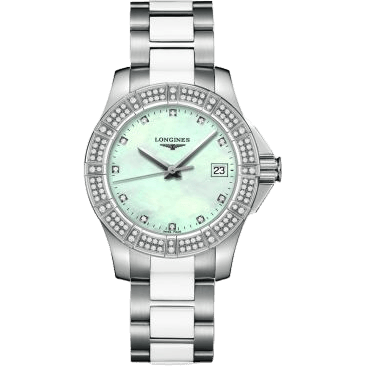 Conquest 35 Quartz Stainless Steel Diamond Bezel