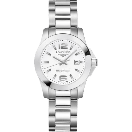 Conquest Quartz 29.5 Stainless Steel / White