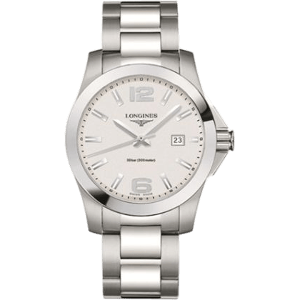 Conquest Quartz 41mm Silver