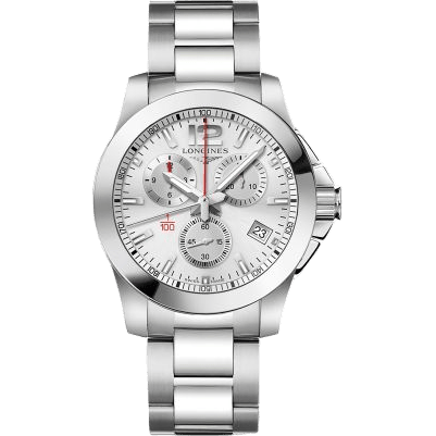 Conquest Chronograph Quartz 41 Stainless Steel / Silver / Bracelet