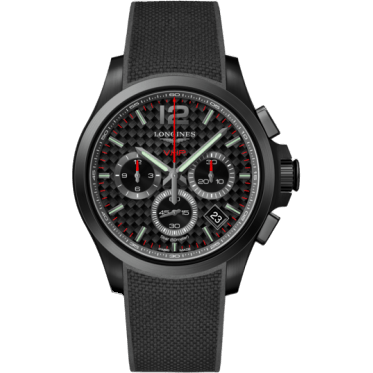 Conquest V.H.P. Chronograph 42 PVD / Carbon / Rubber