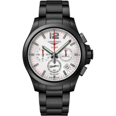 Conquest V.H.P. Chronograph 42 PVD / Silver / Bracelet