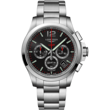 Conquest V.H.P. Chronograph 42 Stainless Steel / Black / Bracelet