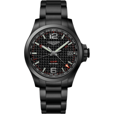 Conquest V.H.P. GMT 41 PVD / Carbon / Bracelet