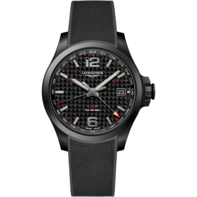 Conquest V.H.P. GMT 41 PVD / Carbon / Rubber