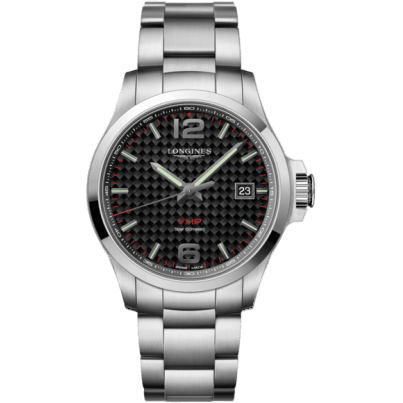 Conquest V.H.P. 43 Stainless Steel / Carbon / Bracelet