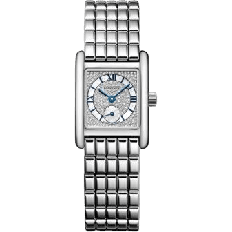Longines Mini Dolcevita 21.5 Quartz Stainless Steel / Snow-Set Diamond / Bracelet L5.200.4.87.6