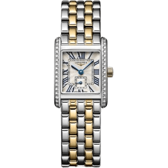 Longines Mini DolceVita 21.5 Quartz Stainless Steel - Yellow Gold - Diamond / Silver / Bracelet L5.200.5.78.7