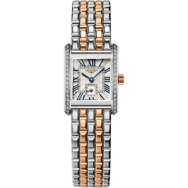 Longines Mini DolceVita 21.5 Quartz Stainless Steel - Pink Gold - Diamond / Silver / Bracelet L5.200.5.79.7