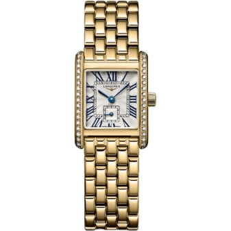 Longines Mini Dolcevita 21.5 Quartz Yellow Gold - Diamond / Silver / Bracelet L5.200.7.71.6