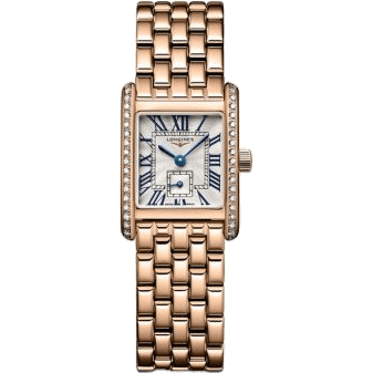 Longines Mini Dolcevita 21.5 Quartz Pink Gold - Diamond / Silver / Bracelet L5.200.9.71.6