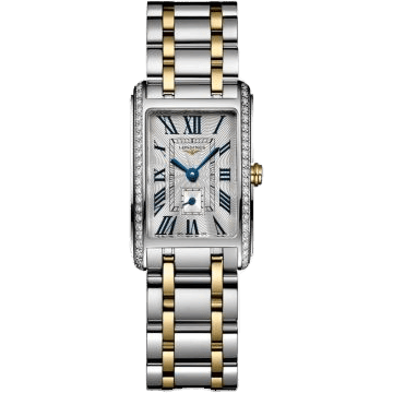 Longines DolceVita 20.5 Quartz Stainless Steel - Yellow Gold - Diamond / Silver - Roman / Bracelet L5.255.5.78.7