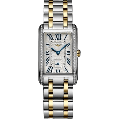 Longines DolceVita 23 Quartz Stainless Steel - Yellow Gold - Diamond / Silver - Roman / Bracelet L5.512.5.78.7
