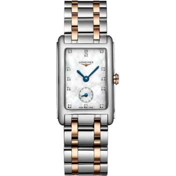 Longines DolceVita 23 Quartz Stainless Steel - Pink Gold / MOP - Diamond / Bracelet L5.512.5.87.7