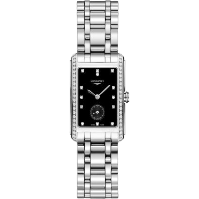Longines DolceVita 23 Quartz Stainless Steel / Diamond / Black / Bracelet L5.512.0.57.6