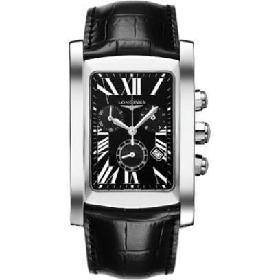 Longines DolceVita XL Chronograph Stainless Steel Black Roman L5.687.4.79.3