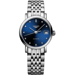 Elegant Collection 25.5 Automatic Stainless Steel / Blue - Diamond / Bracelet