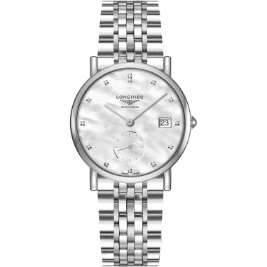Longines Elegant Collection Small Second 34.5 Stainless Steel / MOP / Bracelet L4.312.4.87.6