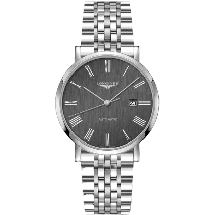 Longines Elegant Collection Automatic 41 Stainless Steel / Anthracite - Roman / Bracelet L4.911.4.71.6