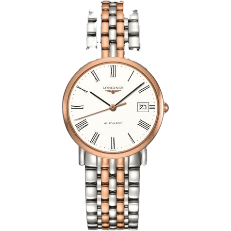 Elegant Collection 34.5 Automatic Stainless Steel / Red Gold / White