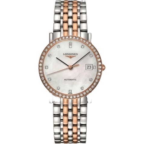 Elegant Collection 34.5 Automatic Stainless Steel / Red Gold / Diamond / MOP