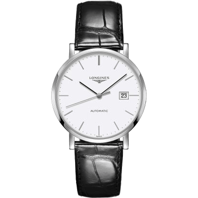 Longines Elegant Collection Automatic 39 Stainless Steel / White / Strap L4.910.4.12.2
