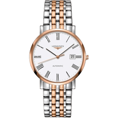 Longines Elegant Collection Automatic 9 Stainless Steel / Red Gold / White L4.910.5.11.7