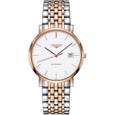 Longines Elegant Collection Automatic 9 Stainless Steel / Red Gold / White L4.910.5.12.7