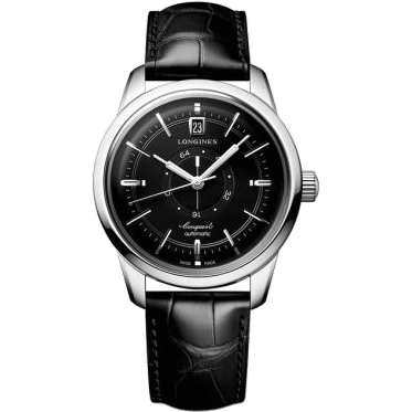Conquest Heritage Power Reserve 38 Stainless Steel / Black
