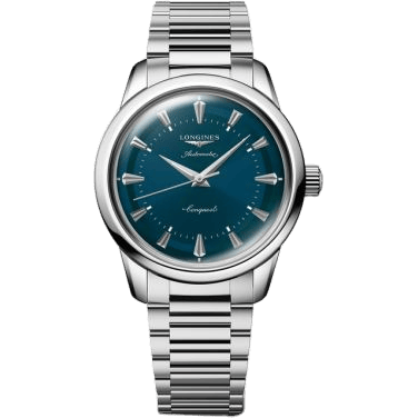 Conquest Heritage 38 Stainless Steel / Blue / Bracelet