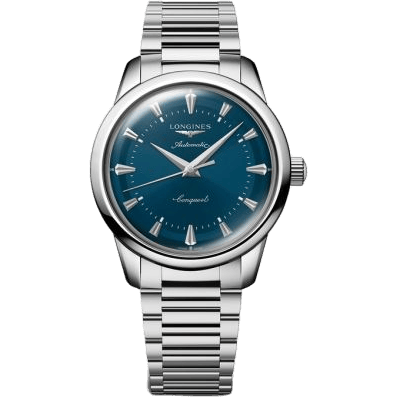 Conquest Heritage 40 Stainless Steel / Blue / Bracelet