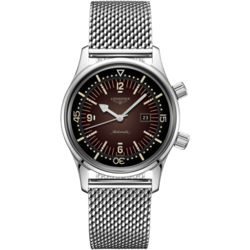 Legend Diver 36 Stainless Steel / Brown / Mesh