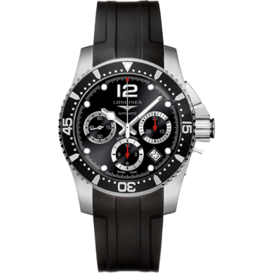 HydroConquest 41 Automatic Chronograph Stainless Steel / Black / Rubber