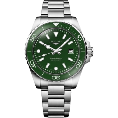 Longines Hydroconquest Quartz 42 Stainless Steel / Green / Bracelet L3.769.4.06.6