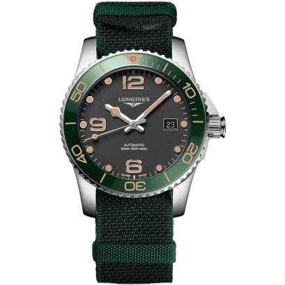 HydroConquest 41 Automatic Stainless Steel / Matte Black / NATO
