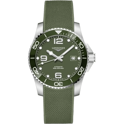 HydroConquest 41 Automatic Stainless Steel / Ceramic / Green / Rubber