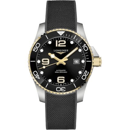 HydroConquest 43 Automatic Stainless Steel - Yellow Gold / Black / Rubber
