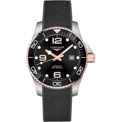 HydroConquest 43 Automatic Stainless Steel - Pink Gold / Black / Rubber